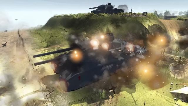 P. 1000 Ratte D-DAY Beach Defense - Men of War: WW2 Mod Battle Simulator смотреть онлайн