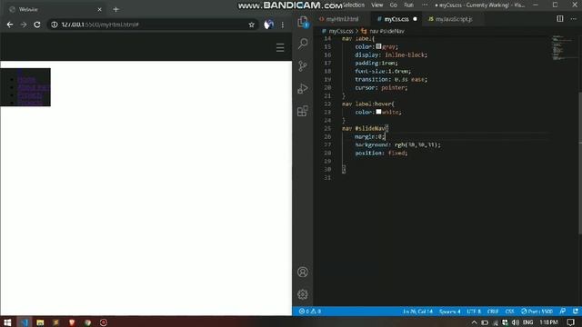 Slide Navigation Bar using HTML/CSS/Javascript смотреть онлайн