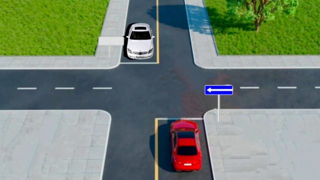 Разрешено ли повернуть налево водителю белого автомобиля? смотреть онлайн
