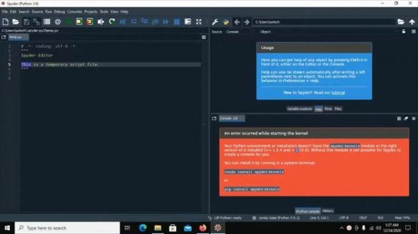 How to set python interpreter in spyder with python virtual environment in Windows 10