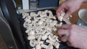 шампиньоны на электрогриле