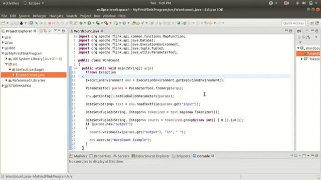 Apache Flink: Creating Wordcount Java Project with Eclipse смотреть онлайн