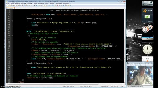 PHP -- Sécuriser une requête avec PDO смотреть онлайн