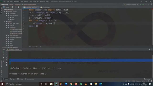 DefaultDict HACKERRAANK SOLUTION | PYTHON смотреть онлайн