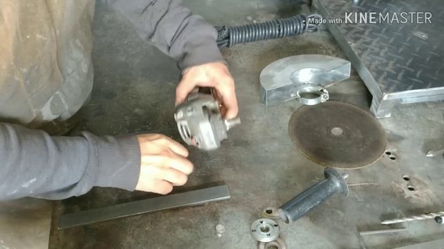 Homemade Angle Grinder Stand - Suporte Para Amoladora - Policorte Caseira