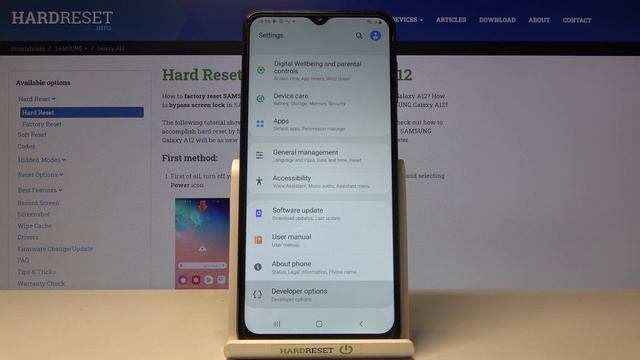 How To Enable Developer Mode In SAMSUNG Galaxy A12 – Unlock Developer Features