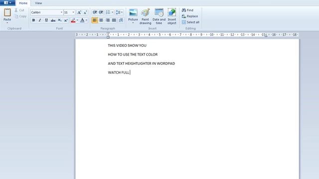 How to use Text HighLight Color and Text Color in WordPad смотреть онлайн