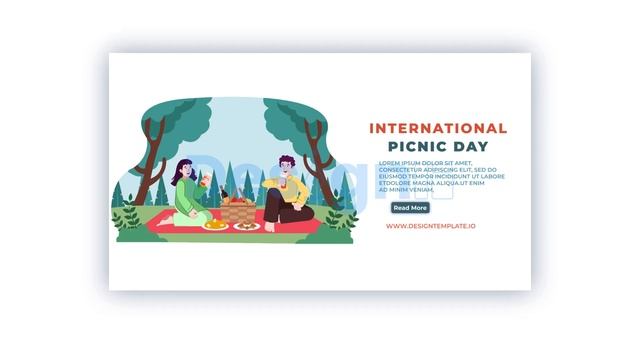 International Picnic Day Landing Page After Effects Templates смотреть онлайн