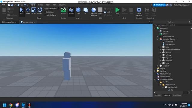 Roblox Barrage Effect Test (Roblox Studio) смотреть онлайн