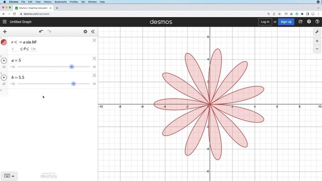 How to draw a flower in DESMOS смотреть онлайн