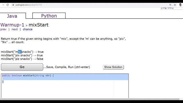 25 Codingbat | Warmup 1 | mixStart | Java coding practice | Ui Brains | by Naveen Saggam смотреть онлайн