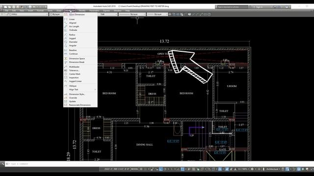 Convert Dimension Unit Feet To Meter In Autocad смотреть онлайн