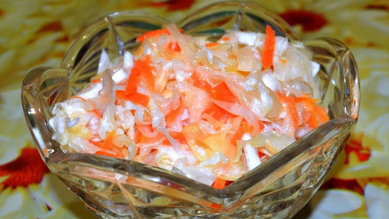 Быстрая маринованная капуста - вкусный салат на зиму. смотреть онлайн