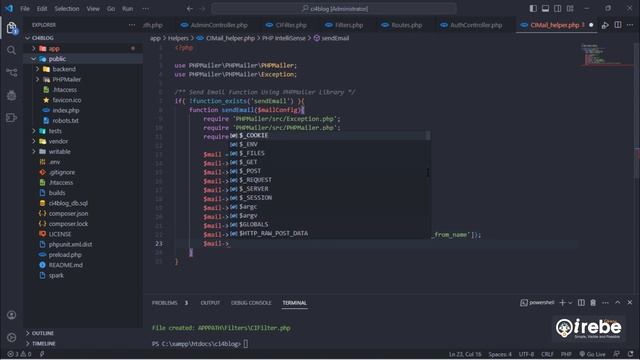 Build a blog with CodeIgniter 4 - #6 Admin Forgot Password смотреть онлайн