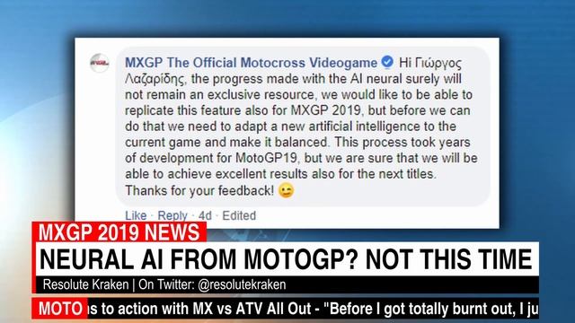 MXGP 2019 Game | New Update on Track Editor, AI Gameplay, and Future AMA Game смотреть онлайн