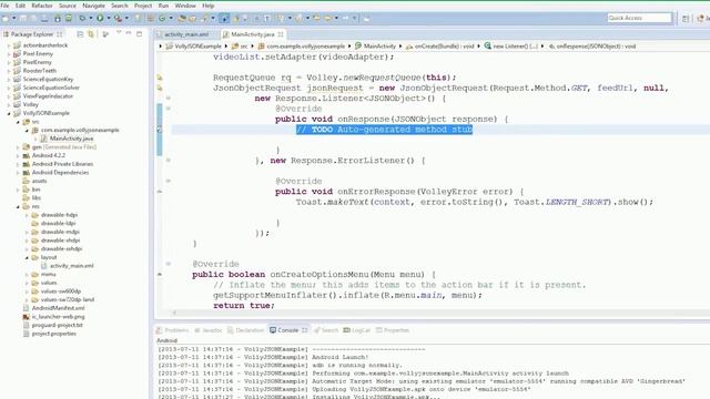 Android 4.0 Tutorials - 49. Volley Part 2 - JSON Reponse смотреть онлайн