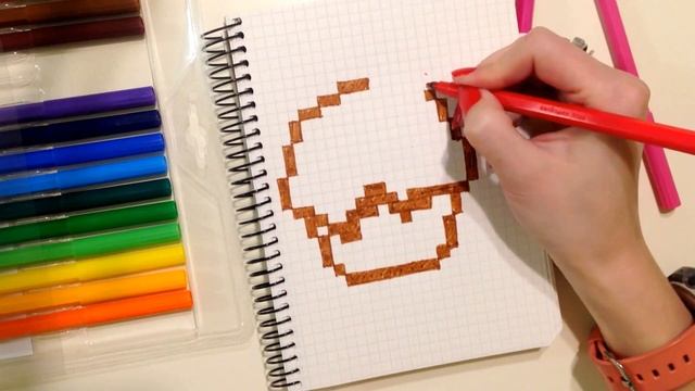 Маффин по клеточкам. Как рисовать по клеточкам / pixel art muffin смотреть онлайн