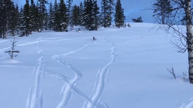 Rc Snowmobile long track in deep snow hill смотреть онлайн