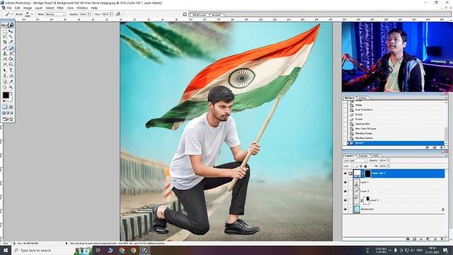 Republic day photo editing in photoshop 7.0 || adobe photoshop 7.0 photo editing смотреть онлайн