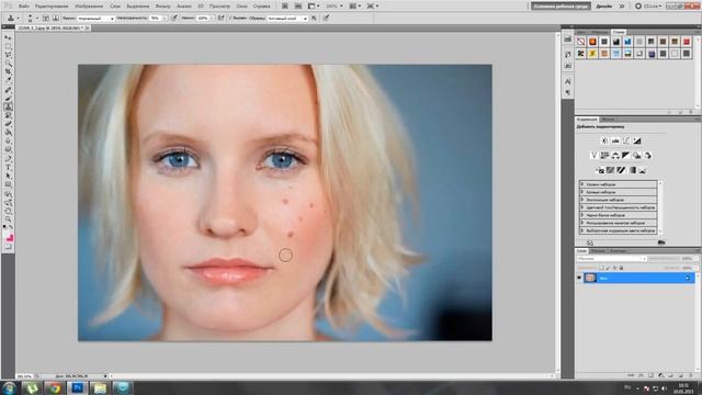 Как быстро убрать прыщи на фото! Adobe Photoshop смотреть онлайн