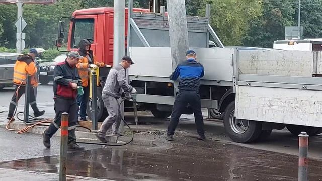 Замена электрического столба смотреть онлайн