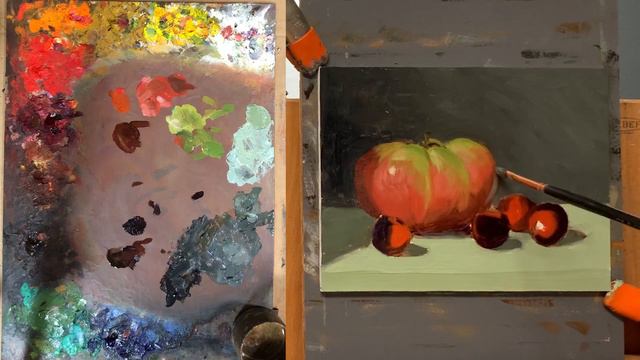 How to use complimentary colors to make your painting pop - demo by Aleksey Vaynshteyn смотреть онлайн