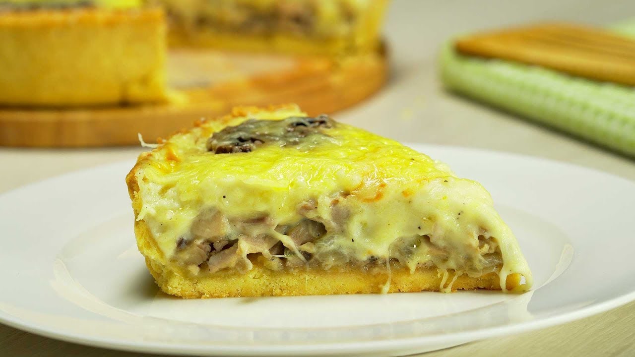Киш с курицей и грибами. смотреть онлайн