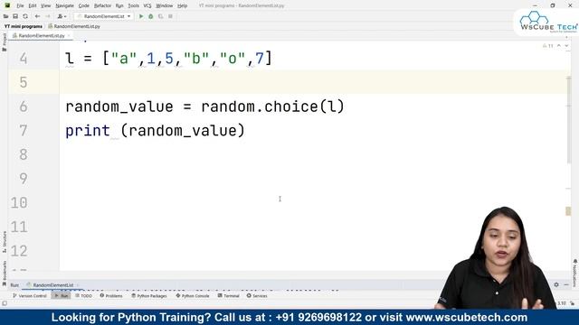 Randomly Select an Element From the List using Python ? смотреть онлайн