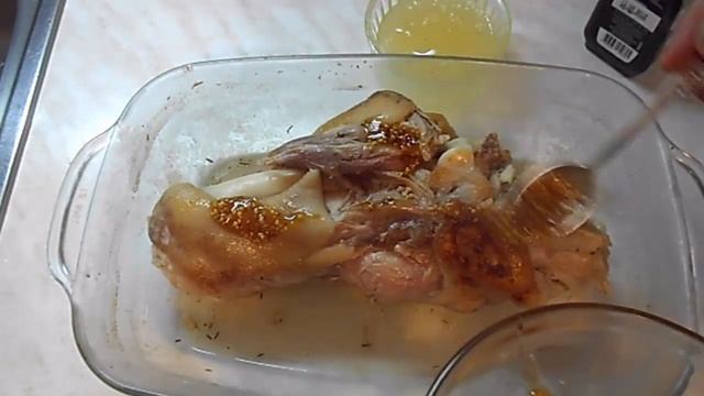 Рулька в духовке, с медом и горчицей.Бюджетное блюдо. смотреть онлайн
