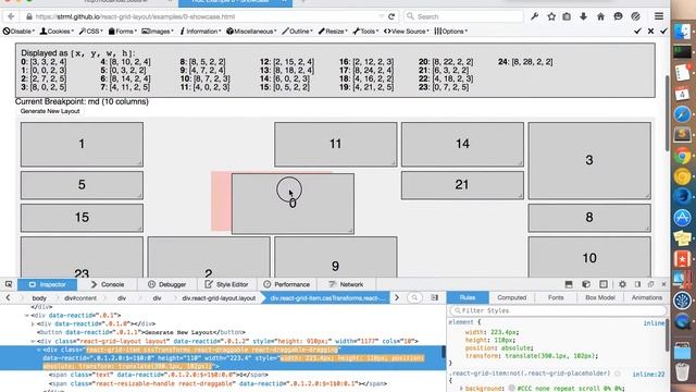 react grid layout drag смотреть онлайн
