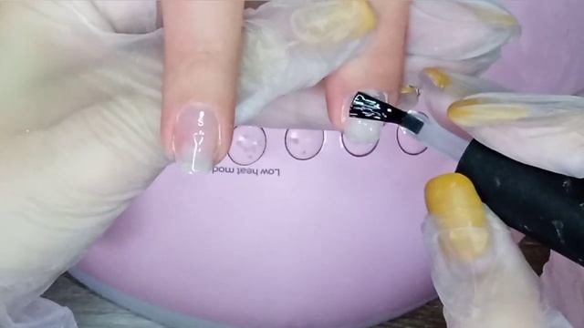 Маникюр на клиенте. Термо гель лак, эффект исчезающего рисунка, стемпинг.