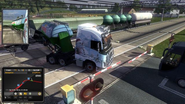 Euro Truck Simulator 2 Train Crossing смотреть онлайн