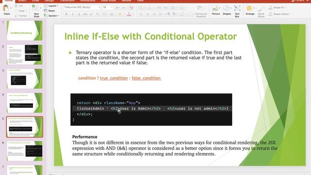 22.Conditional Rendering in ReactJs смотреть онлайн