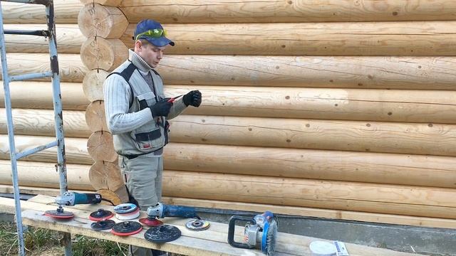 Технология шлифовки деревянного дома/бани смотреть онлайн