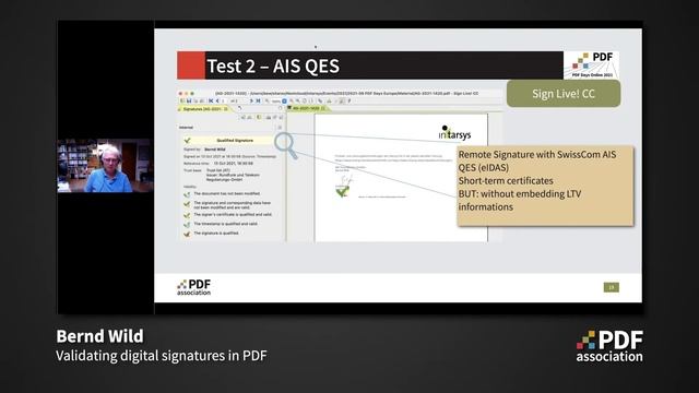 Validating digital signatures in PDF (Bernd Wild, intarsys) смотреть онлайн