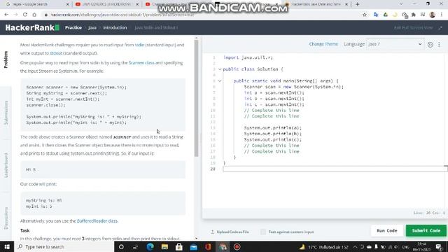 Hello Java & Java Stdin,stdout смотреть онлайн