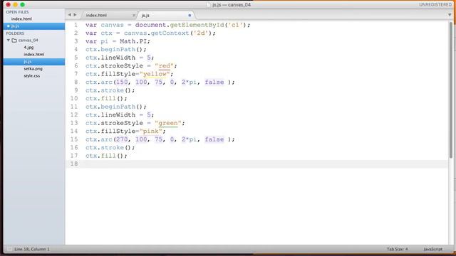 JavaScript Canvas 4. Дуги и круги смотреть онлайн