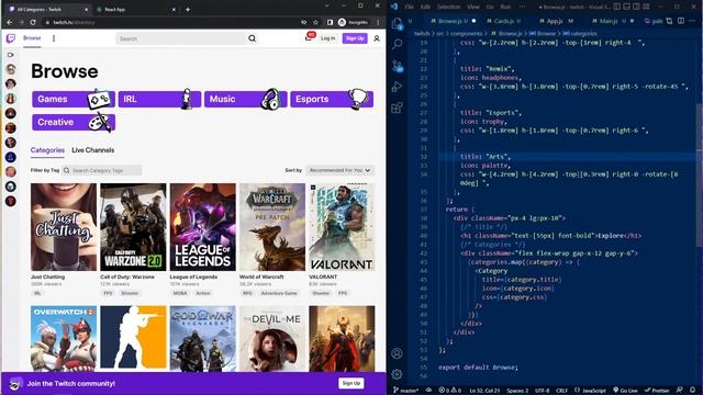 ?Code Twitch 2.0 with REACT.JS! (JS, HTML , CSS) | Coding Crash Course | Tutorial for Beginners смотреть онлайн