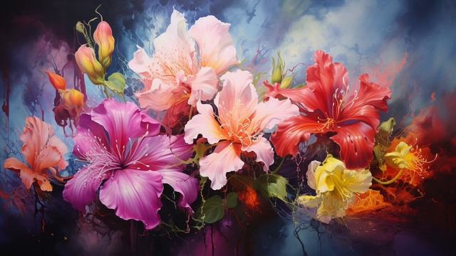 TV Art Screensaver | Creative Flower Paintings
