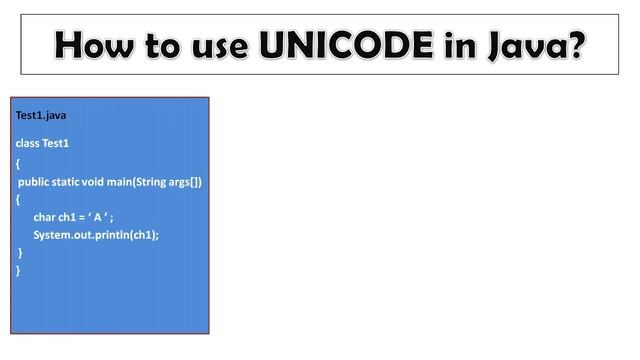 Lecture 4 Unicode & Character Data Type in Java | Escape Sequence in Java | Part 5 | Mr Lokhande смотреть онлайн