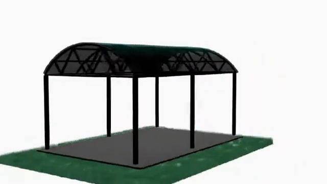 Навес из поликарбоната модель №4 от компании Навес-стиль - обзор 3D смотреть онлайн