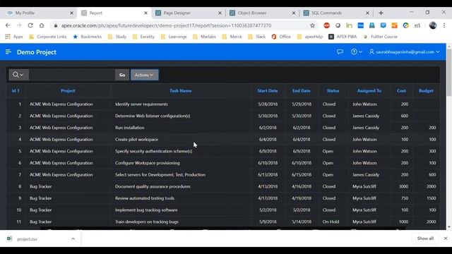 Oracle APEX - Classic Report, Interactive Report, Report with Form смотреть онлайн