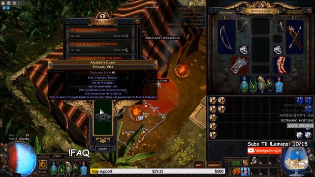 ANARCHY CLASP ELDER STYGIAN GOES BRUTUS LEAD SPRINKLER (RIP 600+ EXALTS) | Demi Live смотреть онлайн