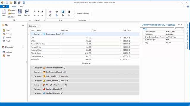 DevExpress WinForms Grid: Group Summaries смотреть онлайн