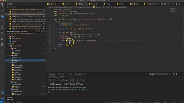 Advanced Concepts in React Part 8 - Auth Context in Home and Navbar Components смотреть онлайн