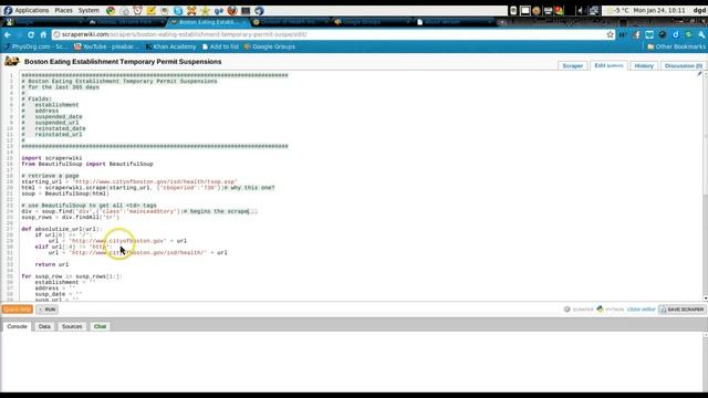 scraperwiki: decoding a web page смотреть онлайн