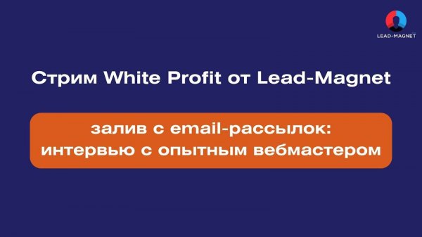 White Profit: залив с email-рассылок - опыт вебмастера Lead Magnet