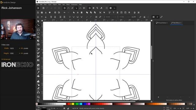 How to Make Mandala Art with Inkscape: Mirror Symmetry + Rotate Copies Easy Mandala Maker Tutorial смотреть онлайн