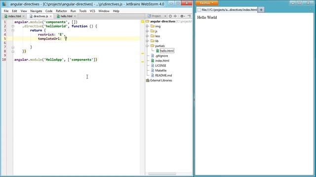 AngularJS - Directive Tutorial смотреть онлайн