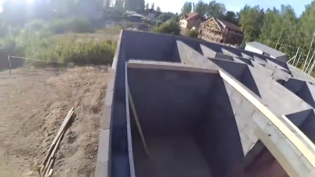 Перекрытие Терива на доме из керамзитного блока. Шеф-Монтаж под Выборгом. смотреть онлайн